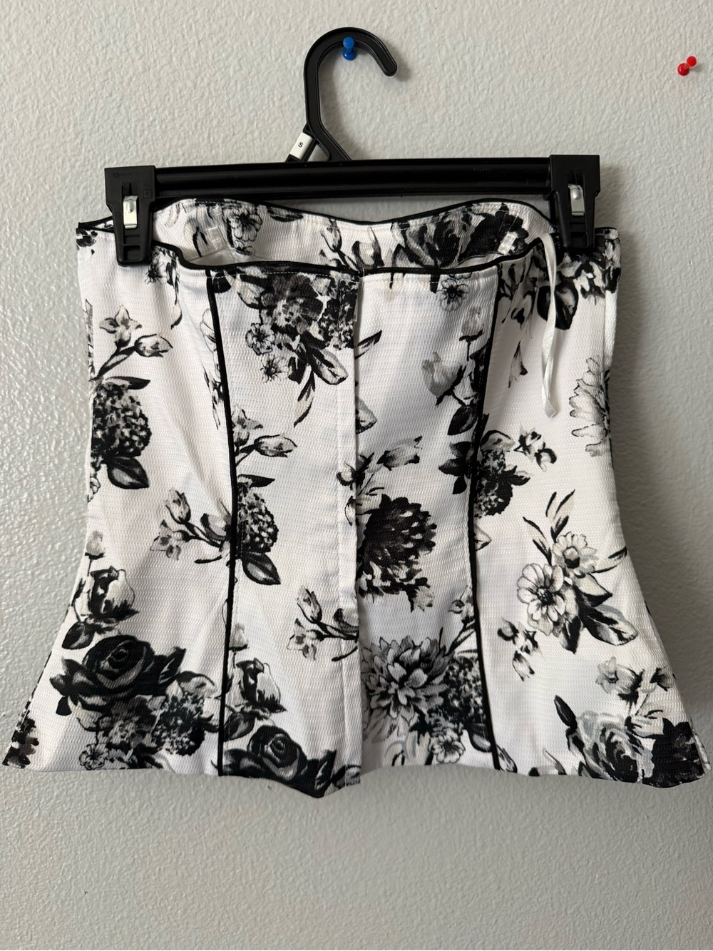 WHITE HOUSE BLACK MARKET FLORAL CORSET TOP BUSTIER COQUETTE ROMANTIC GOTH Y2K - Picture 5 of 8